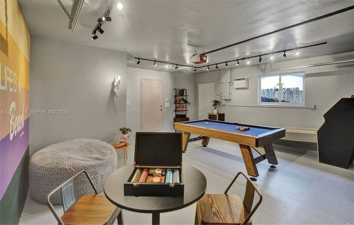 Entertainment area featuring a billiards table, great for game nights