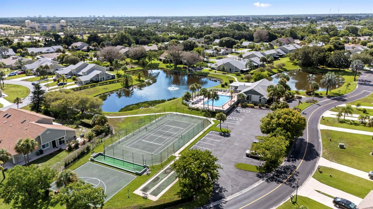 Aerial view to club house