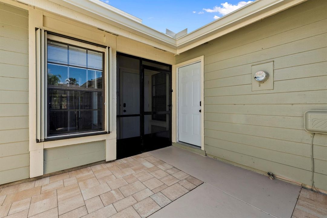 Front entry patio