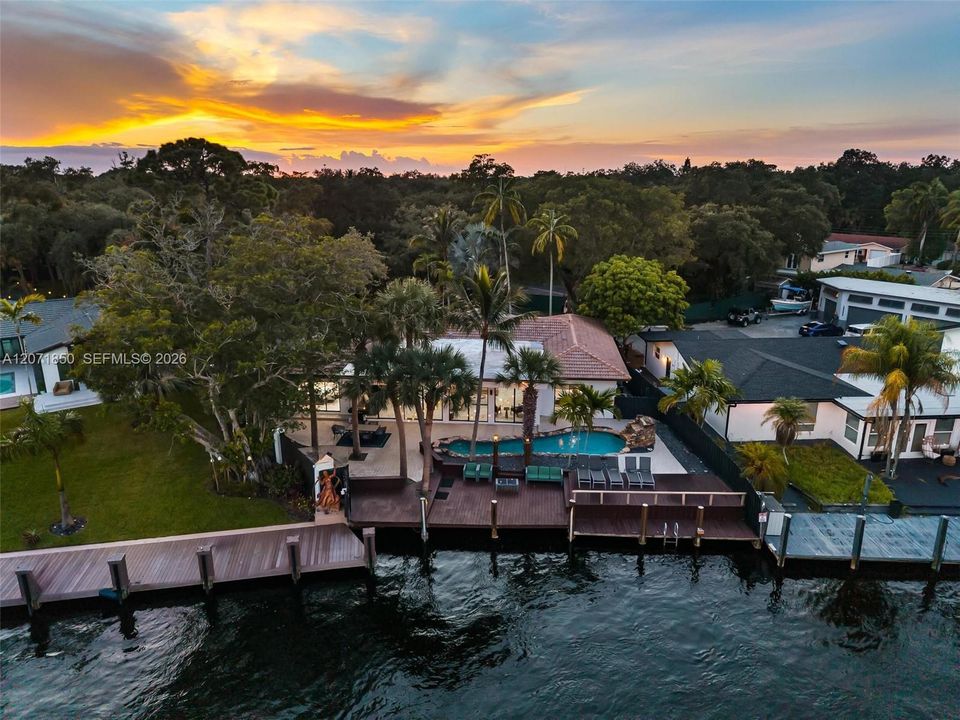 Back of House, Pool view, Dock and Sea Wall