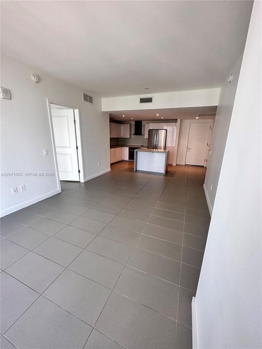 View from living/dinning room to Kitchen
