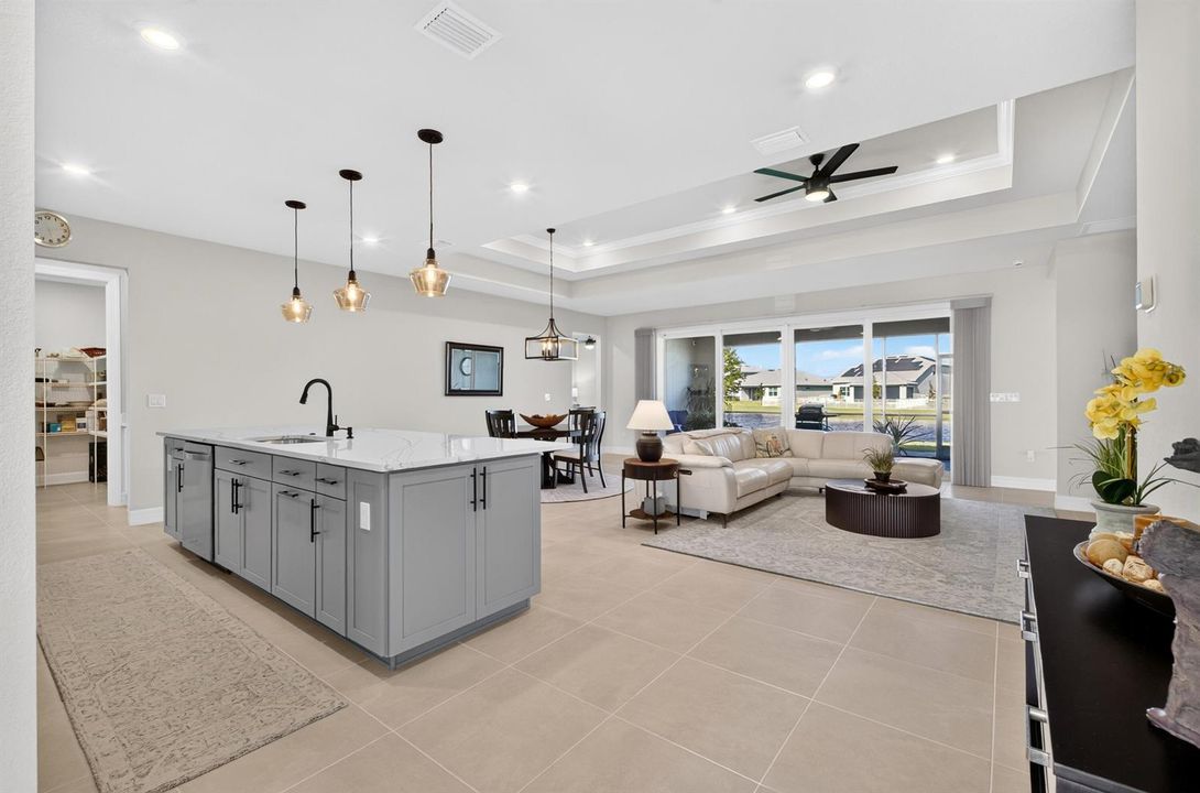 Open Concept Kitchen and Living Area