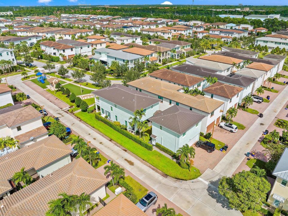 aerial side of the house