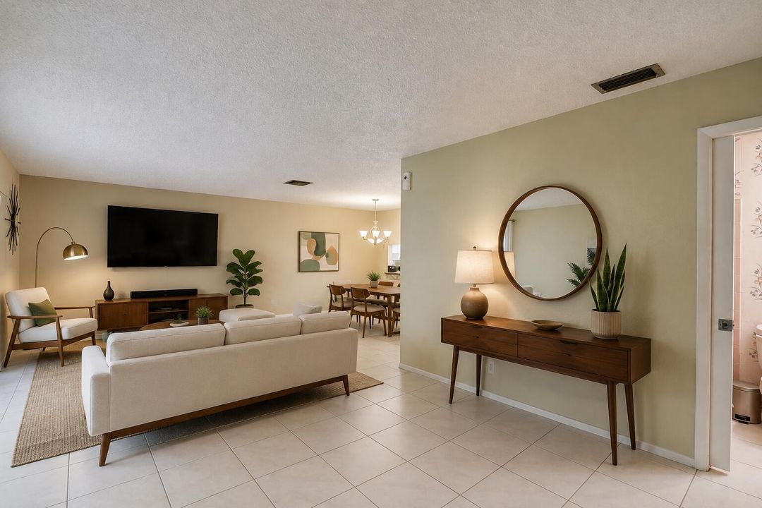 virtually staged living room