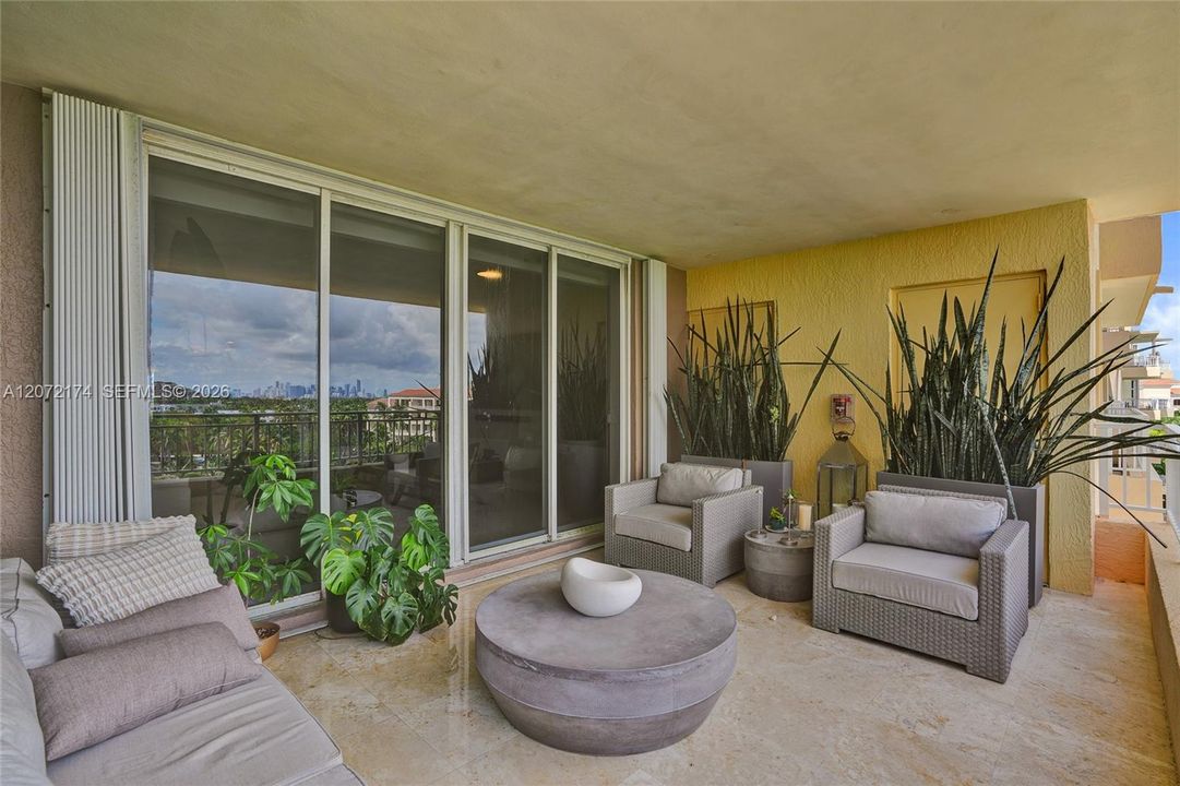 Balcony off living room