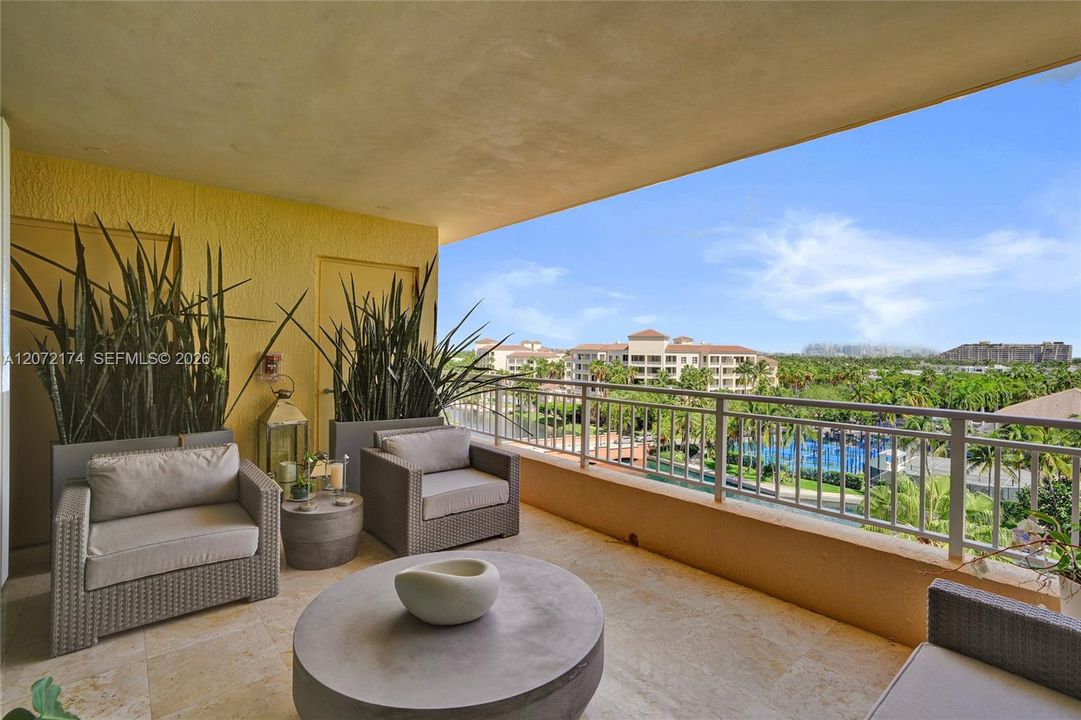 Balcony off living room