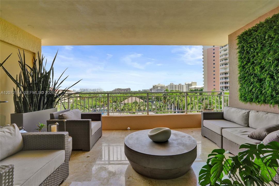Balcony off living room