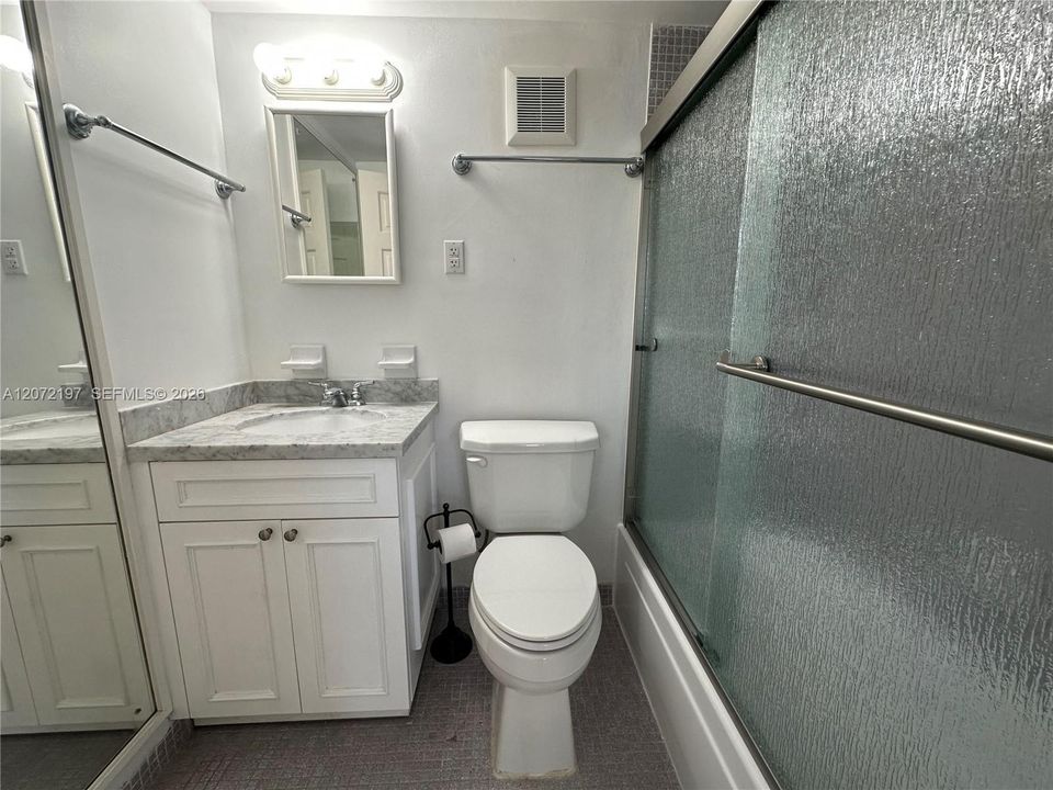 Both Bathrooms feature new shower doors, resurfaced tub, and new shower heads