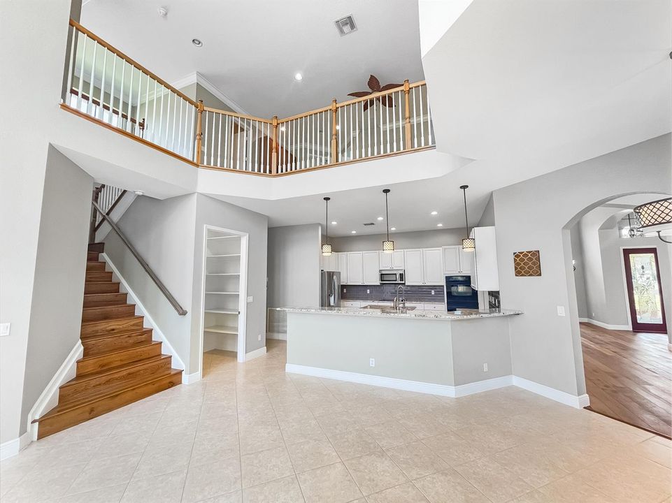 View from Family Room to Loft