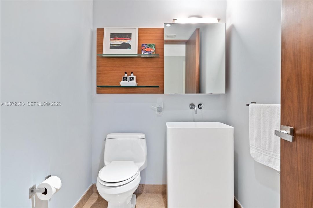 Half bath in hallway