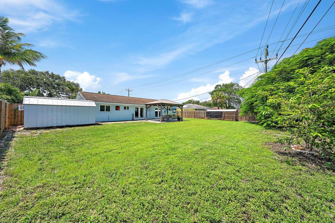 Backyard looking at house
