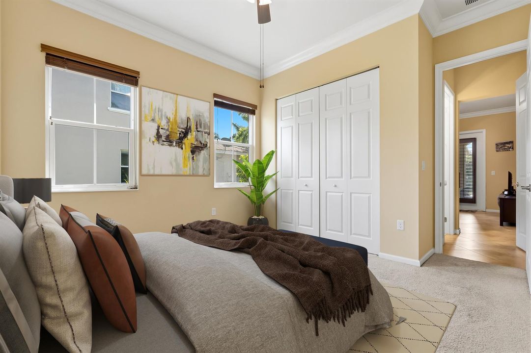 Downstairs Bedroom Staged