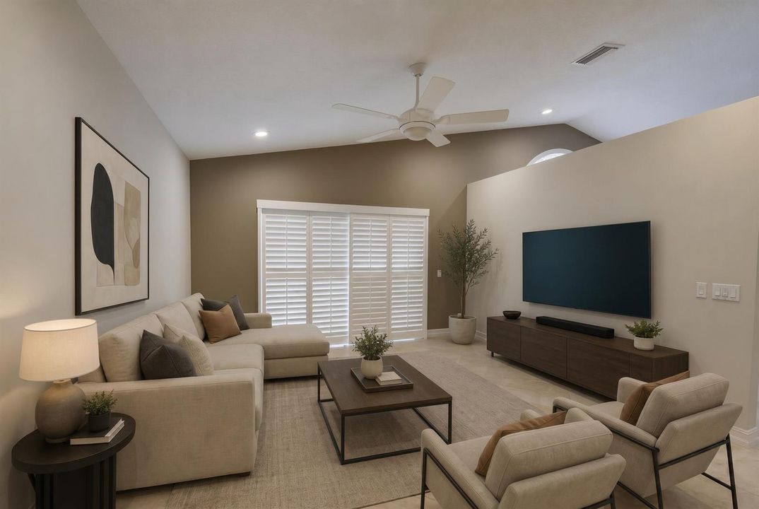 Family Room off the Kitchen