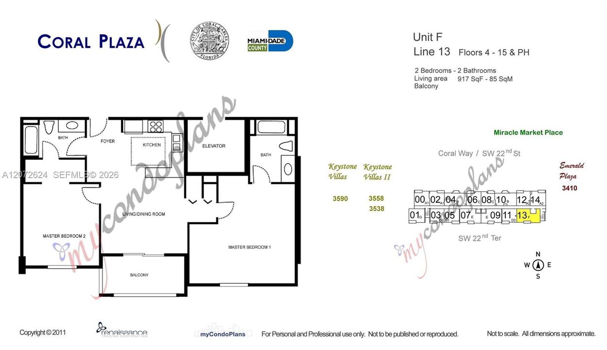 En Renta: $2,995 (2 camas, 2 baños, 917 Pies cuadrados)