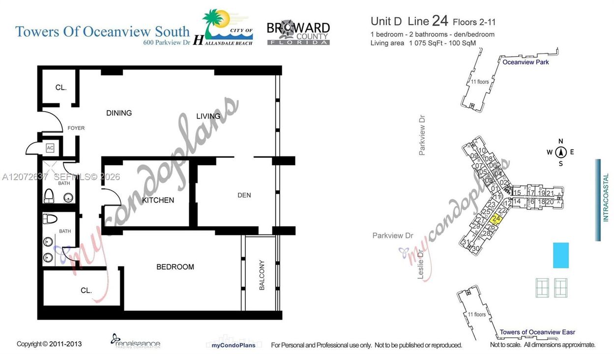For Rent: $2,200 (1 beds, 2 baths, 1075 Square Feet)