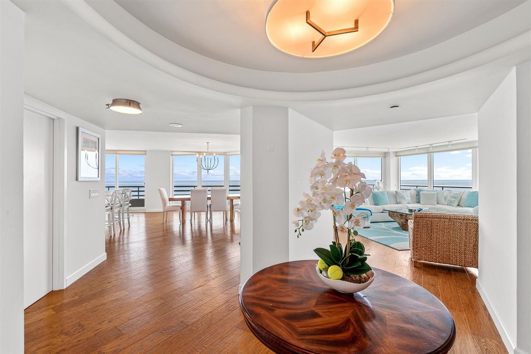 FOYER TO OCEAN VIEW GREAT ROOM