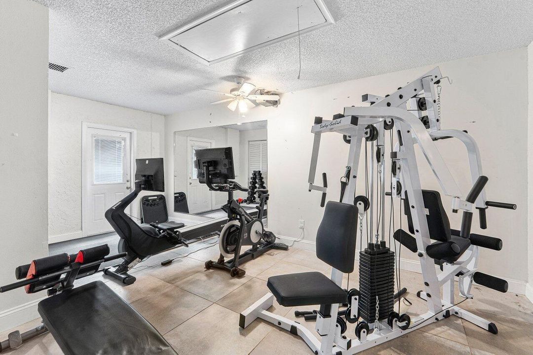 Private fitness area
