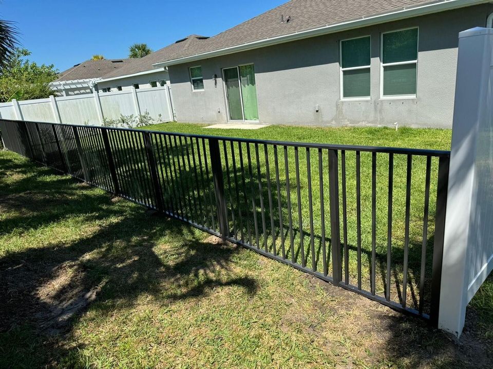 Backyard with fence