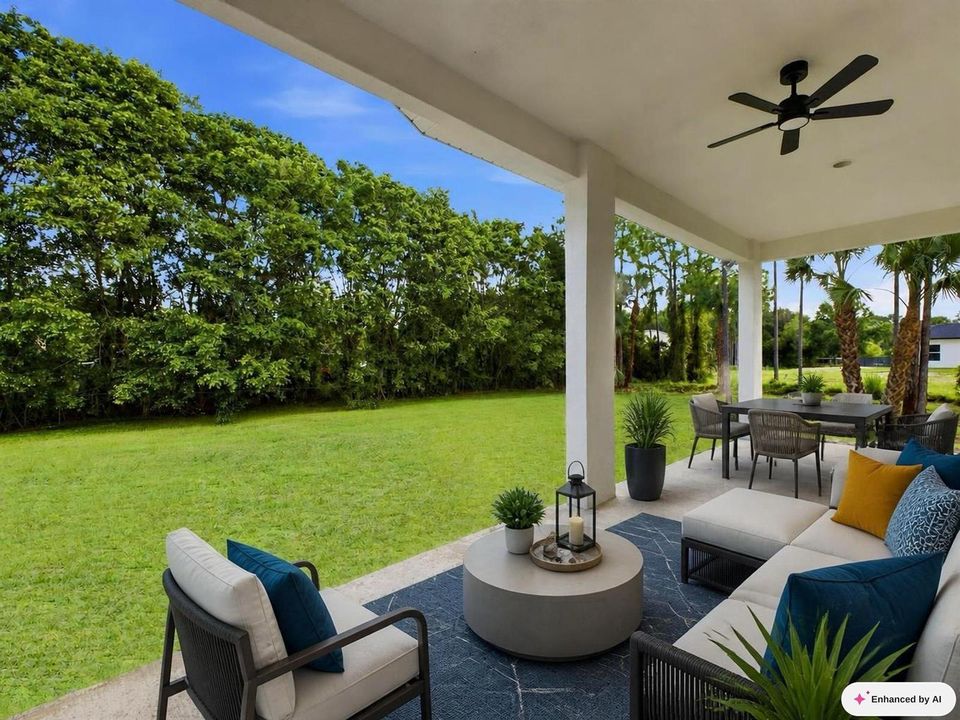 Rear Porch Staged