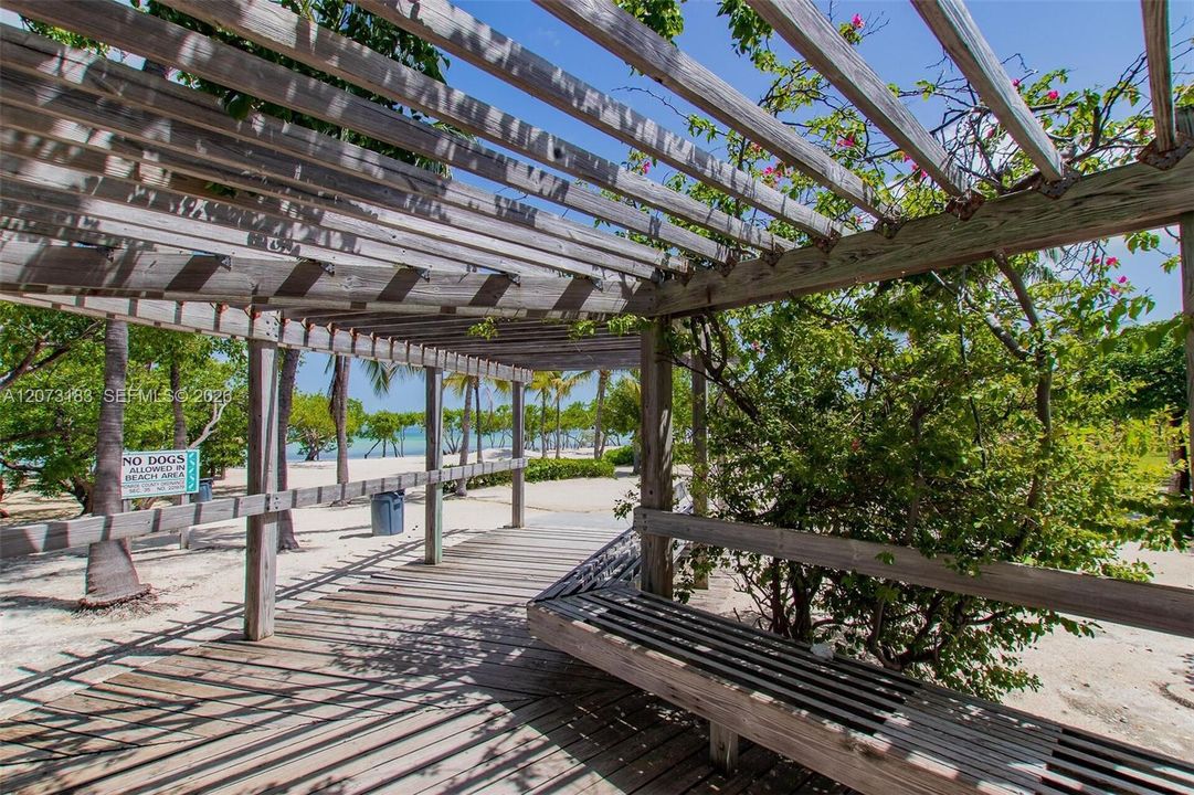 Private beach