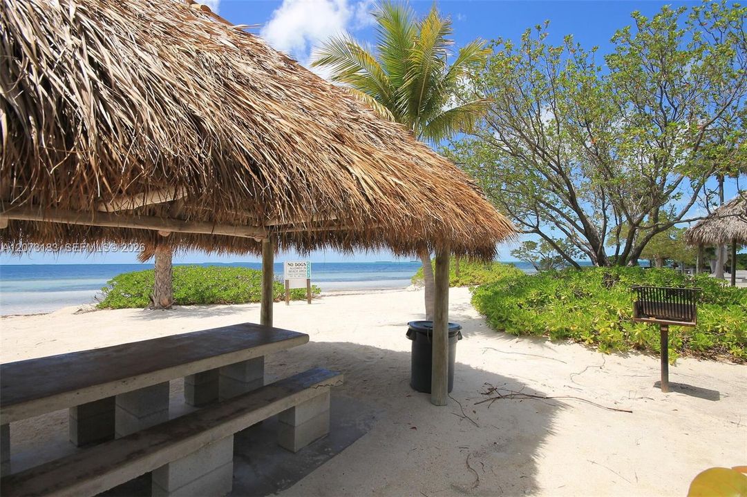 Private beach with golfcart access