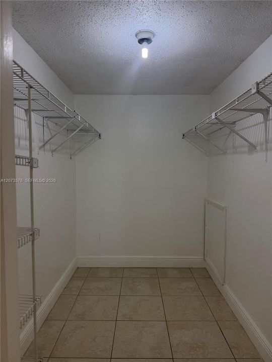 Closet in master bedroom