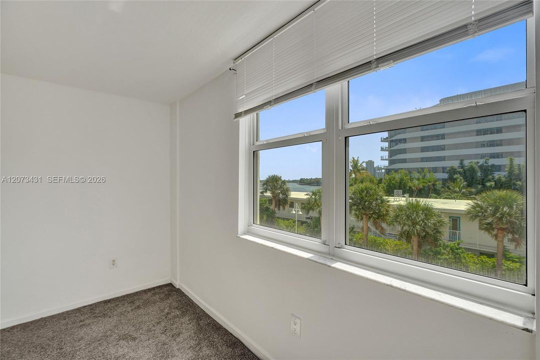 Water views from secondary bedroom