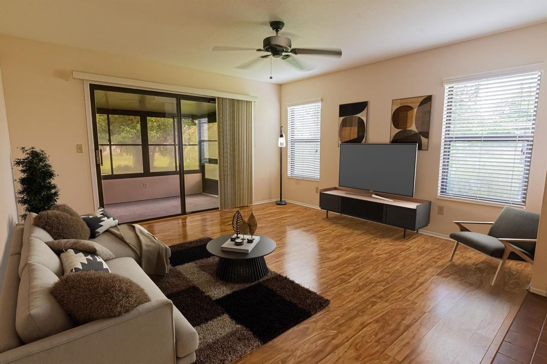 virtually staged - living