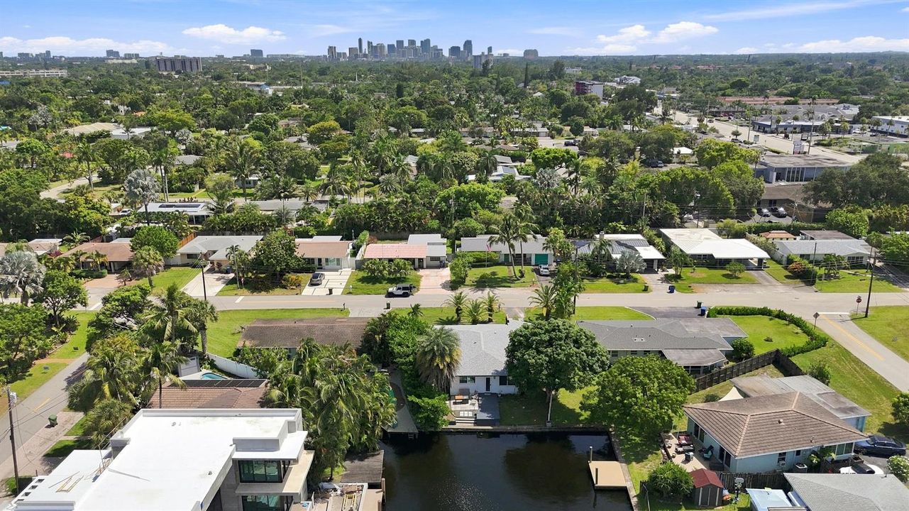 Aerial Back South Downtown