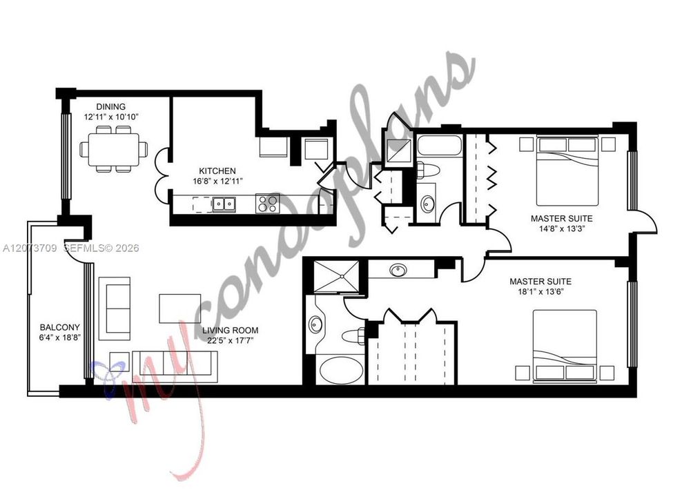 For Sale: $1,100,000 (2 beds, 2 baths, 1760 Square Feet)