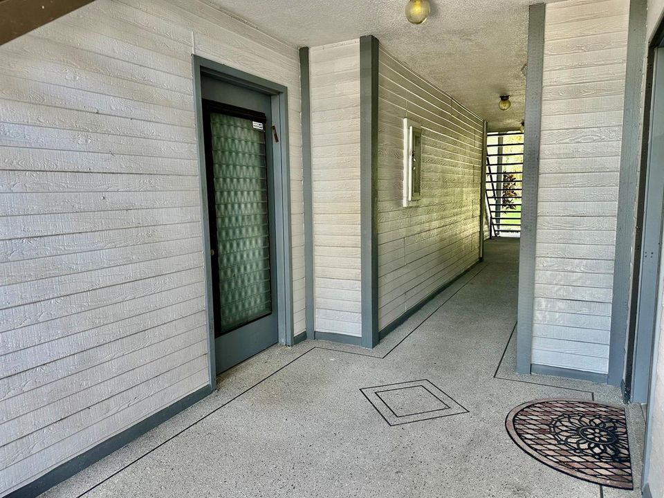 Walking up to the front door
