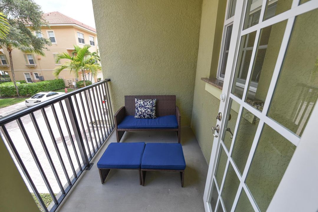 Balcony off the kitchen area