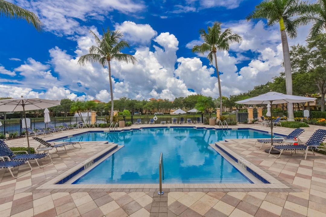 The pool area