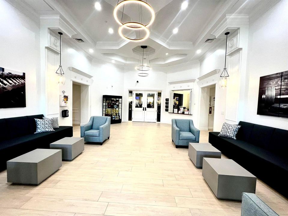 separate fitness center lobby