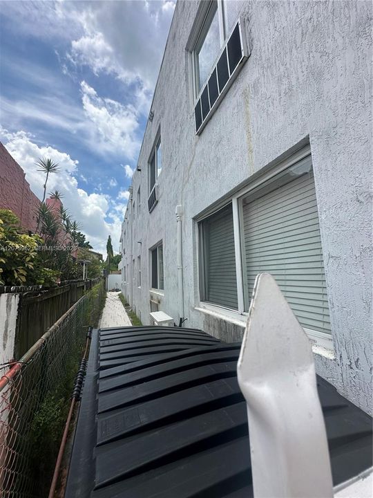 Left side of building