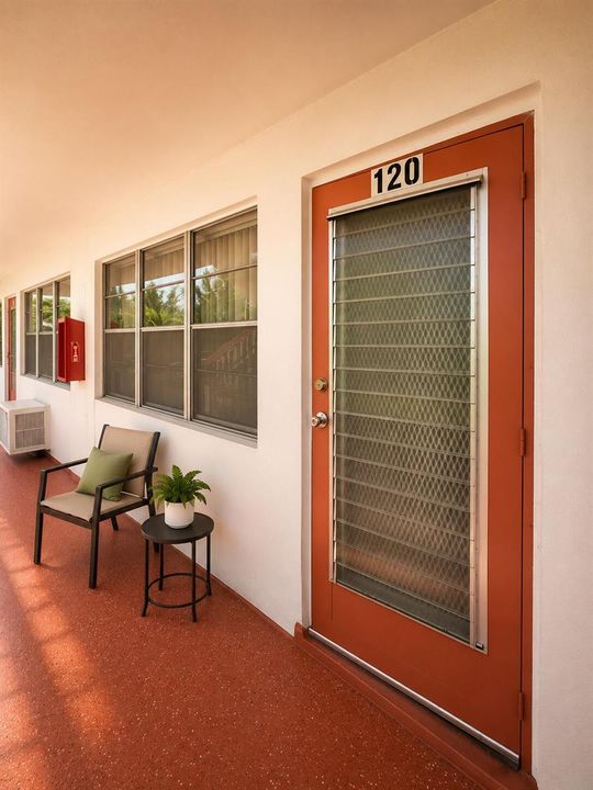 Exterior Entry & Private Patio Area