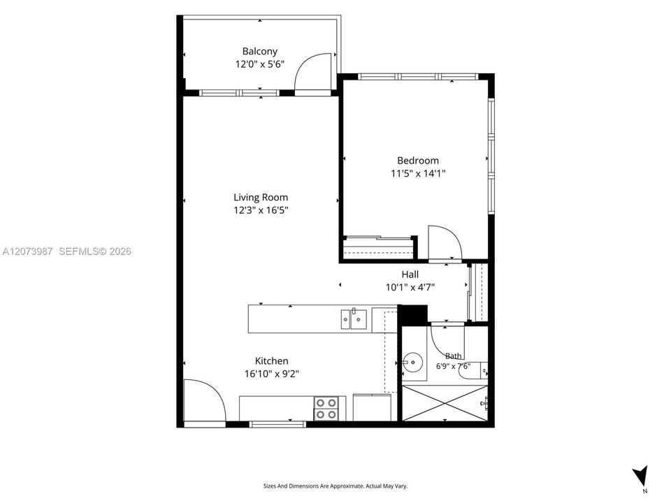 For Sale: $890,000 (1 beds, 1 baths, 640 Square Feet)