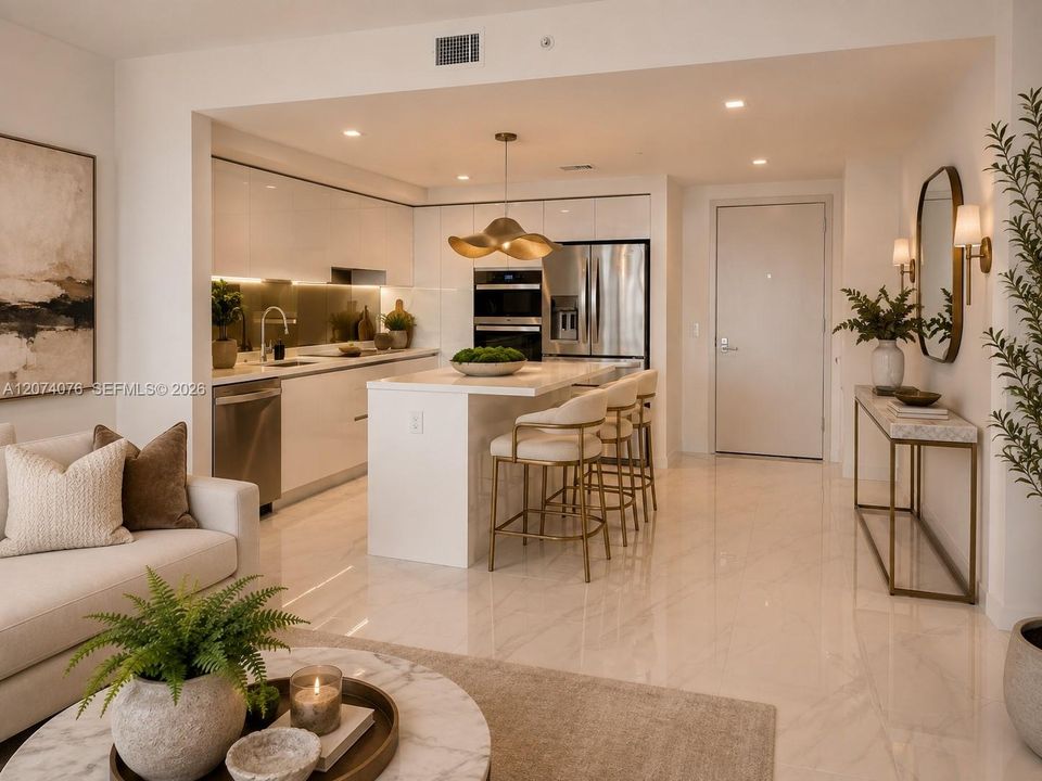 Photos have been virtually staged for illustrative purposes to help showcase the potential use, scale, and design possibilities of the space. Furniture, décor, lighting, accessories, and certain finishes shown in the virtually staged images are not currently present in the property and are not included in the sale. Buyers should rely on the actual property condition and in-person viewing.