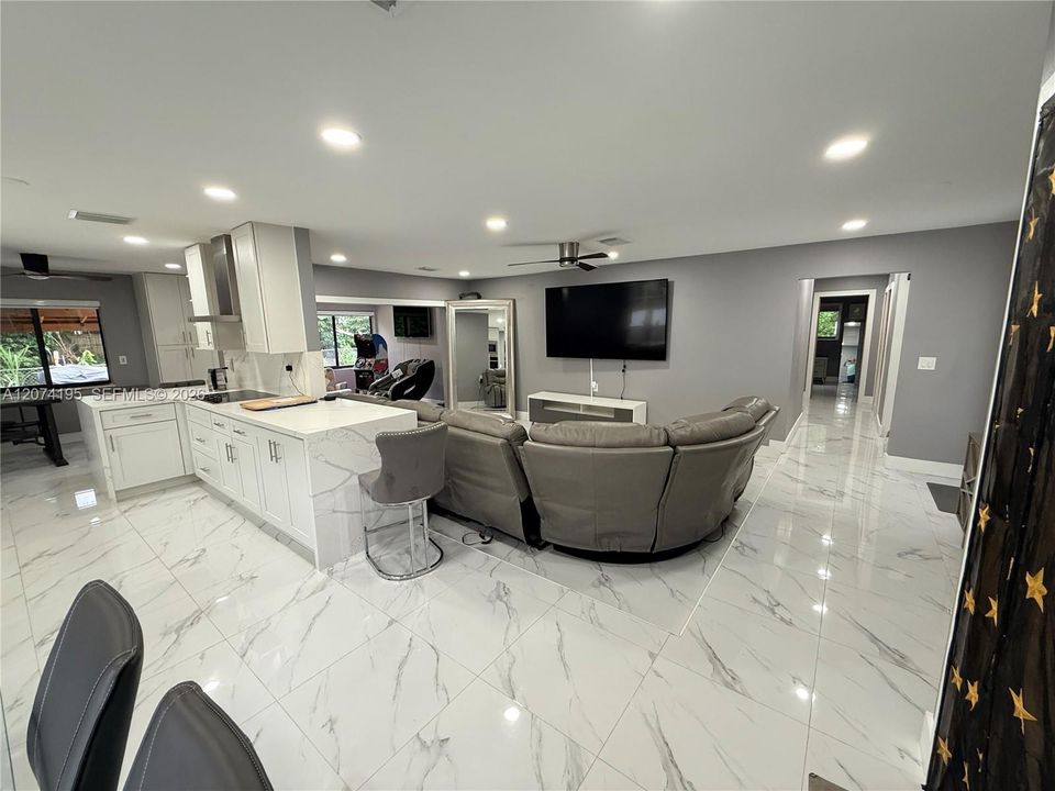 Kitchen + Living Room