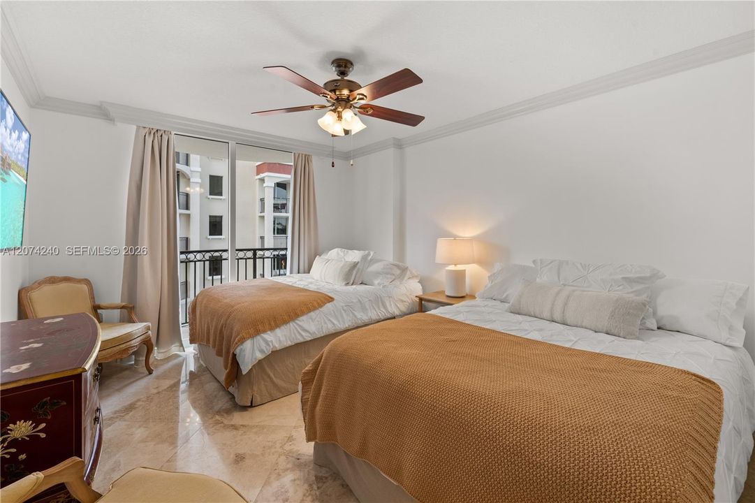 2nd bedroom with 2 beds