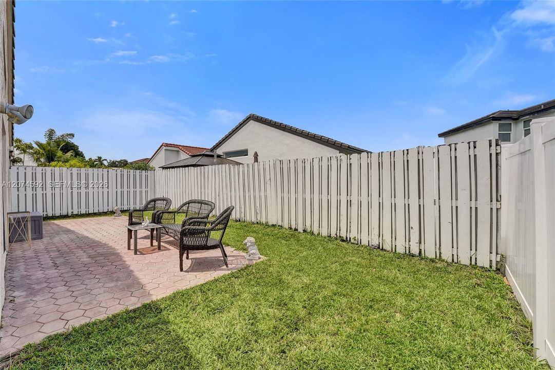 Totally fenced in yard