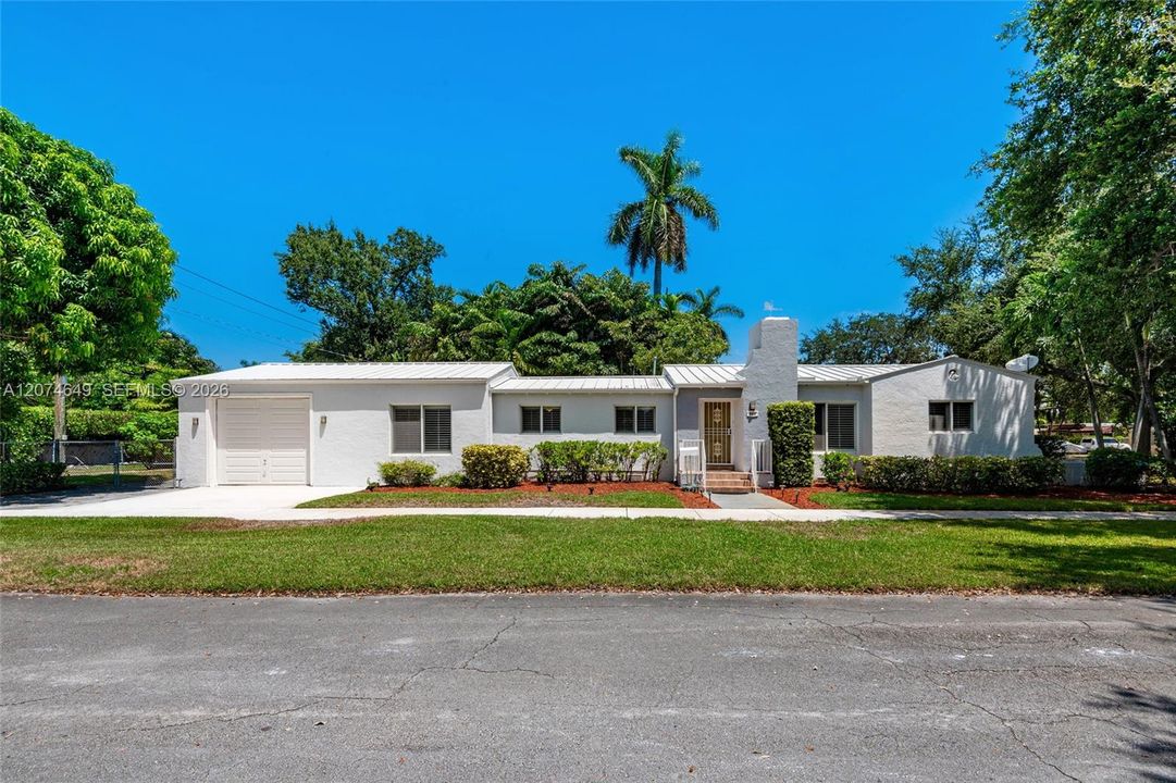 A well taken care of home with a metal roof, hurricane resistant windows, a wood burning fire place, and welcoming appearance. A great place to call home.