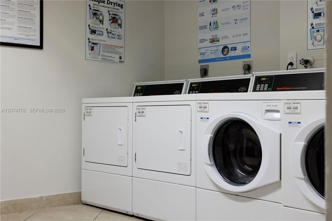 Coin laundry on every floor