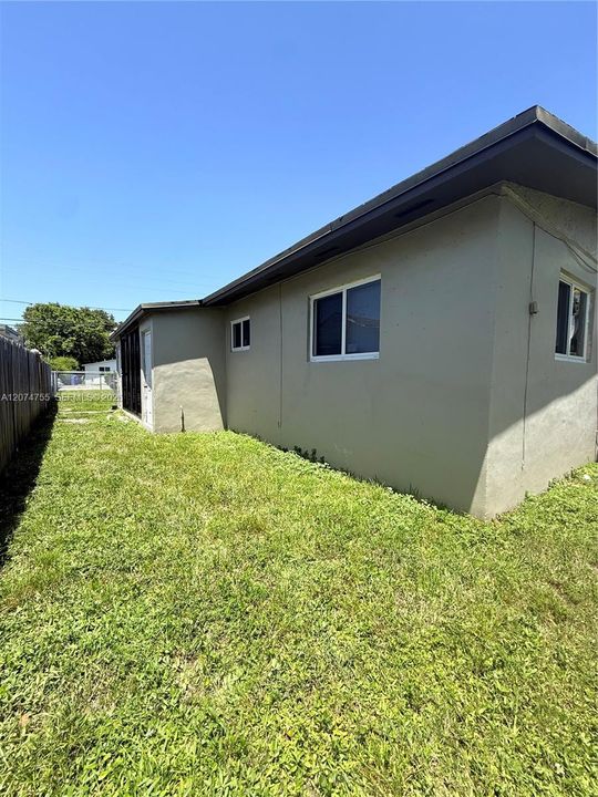 South side of property