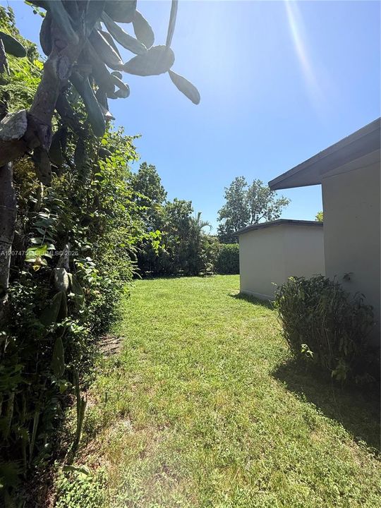 Southeast side of property