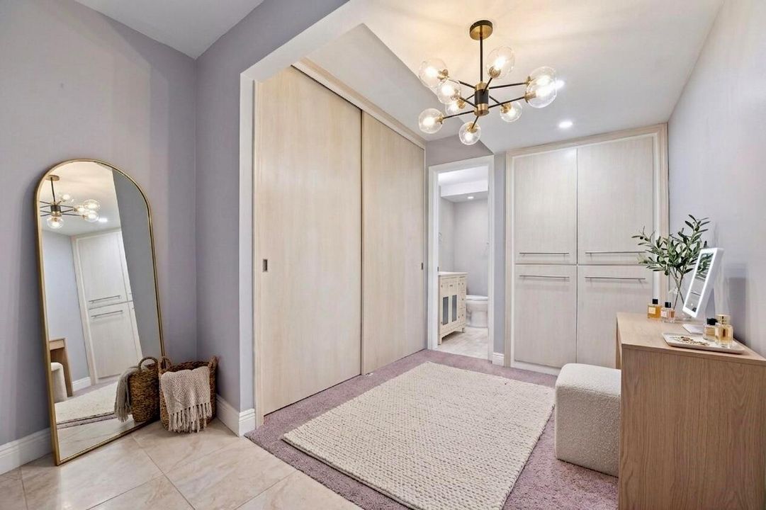 Virtually staged dress area