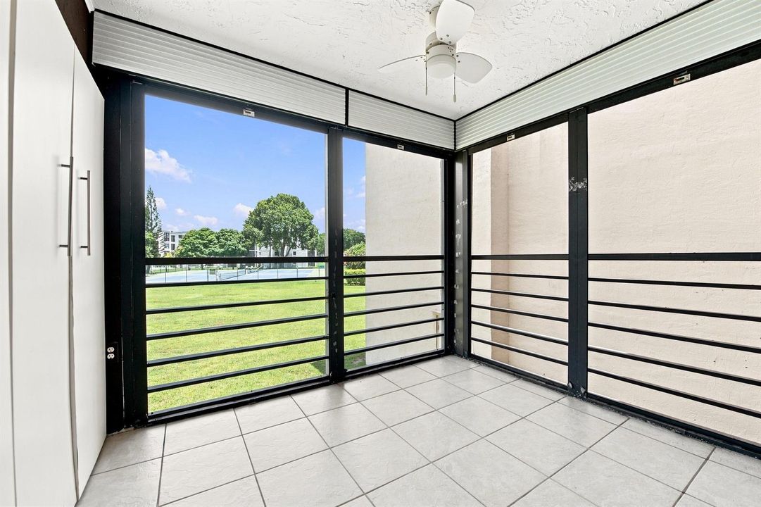 Screened-in Balcony with storage