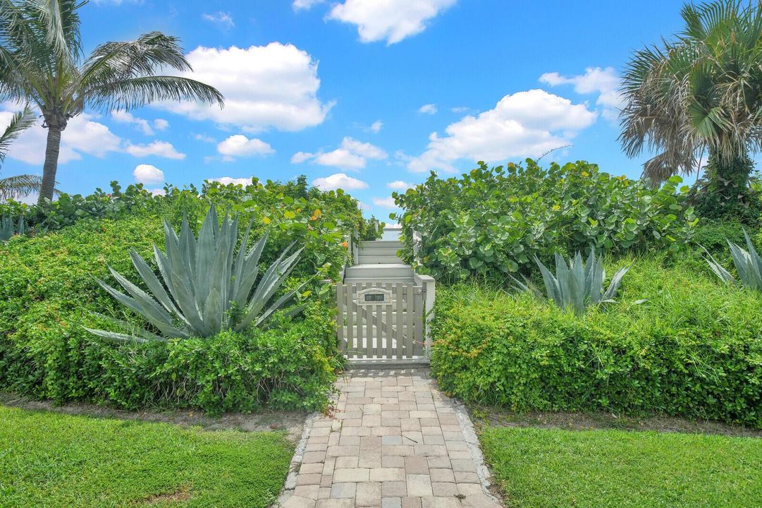 Gated beach entrance
