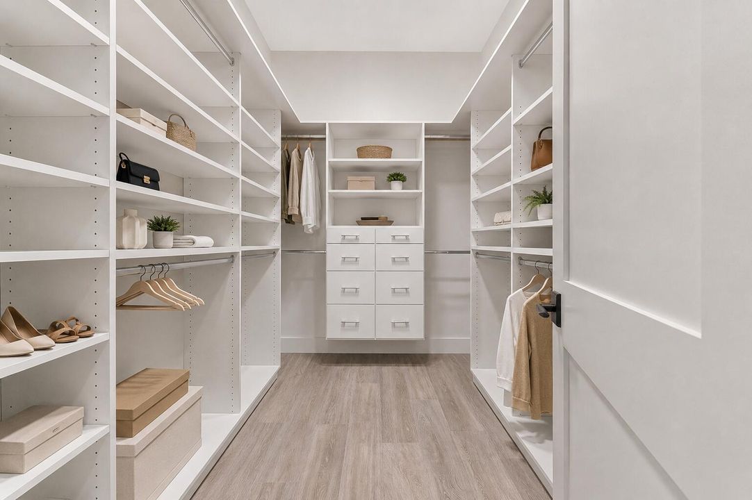 Primary Closet Staged