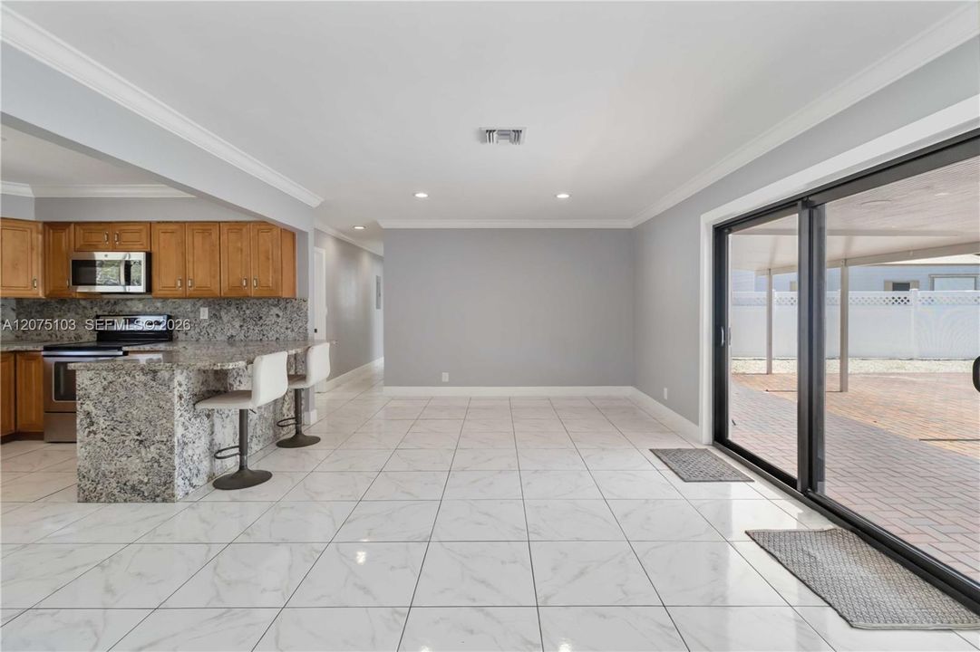 Easy access to the sunroom